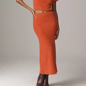 Maeve Knit Column Maxi Skirt - Medium - NWT - Red